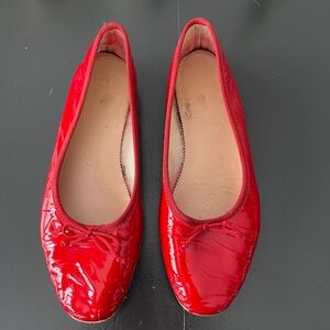 J.Crew Red Patent Ballet Flats